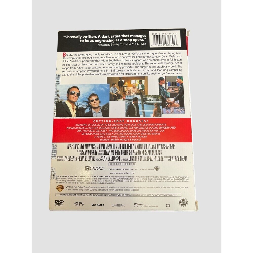 Nip/Tuck - The Complete First Season (DVD, 2004, 5-Disc Set) - Picture 2 of 6